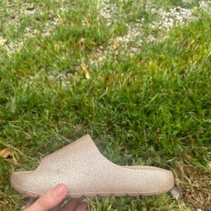 Glittery gold sandals Size 5